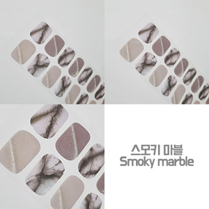 Smoky Marble Nail Sticker Semi Cured Gel UV Gel Urethane Non Toxic BPA Free Bulk Bag Papercard Custom Logo OEM ODM - Product Image 3