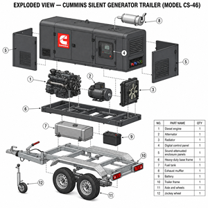 เครื่องกำเนิดไฟฟ้าดีเซล Cummins Weichai 300kVA 240kW แบบเงียบเก็บเสียง สามเฟส 50Hz 60Hz สำหรับสำรองไฟฟ้าในอุตสาหกรรมและพาณิชย์ - Product Image 6
