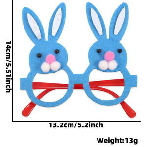 Lunettes de fête de Pâques, monture avec oreilles de lapin, œufs de poussin, décoration de lunettes, fournitures pour photomaton de Pâques, garnitures de panier pour enfants et adultes - Product Image 2