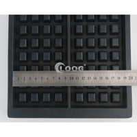 Gaufrier électrique commercial double carré antiadhésif rotatif pour snacks coréens avec plaques amovibles