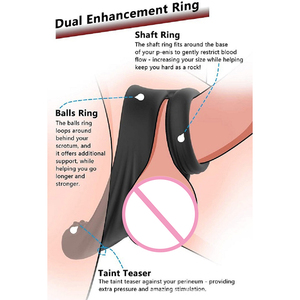 Lock Sperm Man Sex Toy <strong>Delay</strong> Ejaculation Prostate Stimulation <strong>Double</strong> <strong>Loop</strong> Adult <strong>Cock</strong> <strong>Ring</strong> - Product Image 3