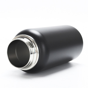 Insulated Water Bottle 1000ml Stainless Steel Outdoor Sports Cycling Use Black Dark Blue - Product Image 3