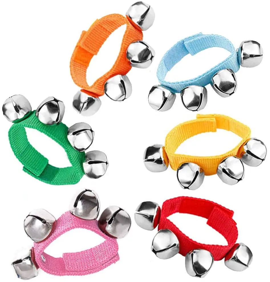 Wrist Bells Hand Bell Music Toy Hand and Ankle Bells Musical Instrument Percussion Birthday Gifts Christmas Party Favors Toy