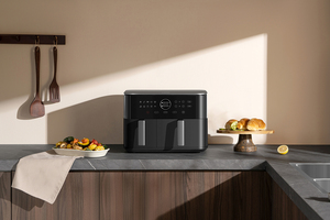 <span class=keywords><strong>Friteuse</strong></span> à <span class=keywords><strong>air</strong></span> carrée double panier 10L 2600W avec circulation d'<span class=keywords><strong>air</strong></span> <span class=keywords><strong>chaud</strong></span> 360°, compatible lave-vaisselle, fonctionnement intelligent à une touche pour cuisiner - Product Image 3
