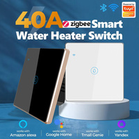 Interruptor de Panel Táctil de Pared LangYeao Premium de Estilo Retro para Tuya ZigBee, Calentador de Agua de Alta Potencia, 20A/40A 240V Máx.