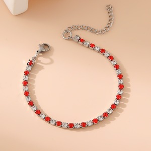 Nuovo Bracciale in Acciaio Inossidabile con Diamanti da 3MM e Colori Alternati per Uomo e Donna, Gioiello con Diamanti d'Acqua - Product Image 3