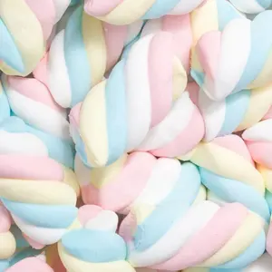 Bag Packed Colored Halal Twisted Mini Marshmallow Sweets