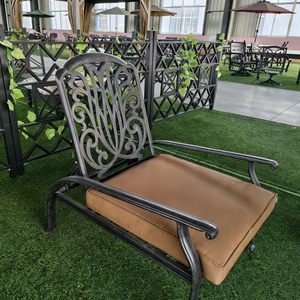 Chaise longue d'extérieur en aluminium moulé, inclinable et réglable, avec coussins résistants aux intempéries pour le bord <span class=keywords><strong>de</strong></span> la piscine et le <span class=keywords><strong>jardin</strong></span> - Product Image 2