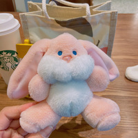 Nouveau porte-clés personnalisé mini lapin en peluche gros lapin avec pendentif longue oreille peluche douce jouet rempli de coton PP