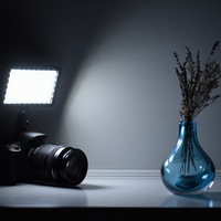Andoer Lampe panneau ultra-mince 3200K/6000K à intensité variable 228pcs perles Studio vidéo photographie lumière LED pour appareil photo reflex numérique Canon Nikon