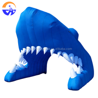 Arche gonflable en forme de requin pour événements extérieurs, en tissu Oxford, facile à installer et durable, idéale pour la publicité