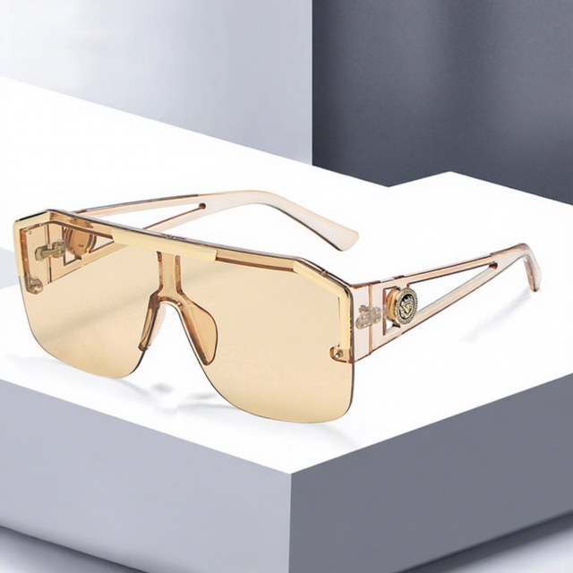New Style Lion King Square Unisex Lens UV400 Full Rim Hollowed-Out Sunglasses European American Sporty Trendy Fashion 6922