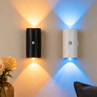 Lampe murale LED en acrylique pour ambiance romantique et gaming, 16 couleurs, télécommande/sensorielle, intensité réglable, alimentation USB/piles