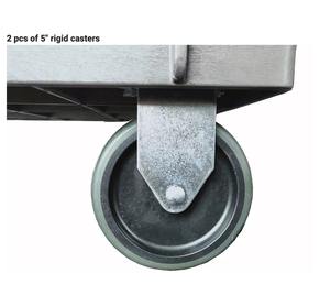 हानि पर औद्योगिक तीन ट्रे हल्के 3 टियर प्लास्टिक उपकरण गाड़ी भंडारण के लिए रोलिंग कार्ट - Product Image 6