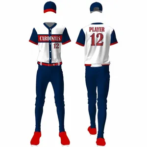 Oem Cheap Baseball Uniform Set Custom Embroidered Baseball And Softball Uniforms Full Sublimation Mesh Jersey Sportswear