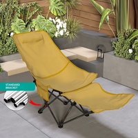 Chaise lune pliante personnalisée pour l'extérieur, réglable sur trois niveaux, portable, pour camping, sieste, pêche, plage