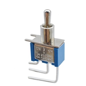 Blue Mini Toggle <span class=keywords><strong>Switch</strong></span> 90องศา<span class=keywords><strong>3</strong></span>ทาง,สวิตช์สลับเปิด-ปิดชั่วขณะพร้อมขาโค้ง<span class=keywords><strong>3</strong></span>ขา - Product Image 1