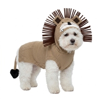 Costume de Lion en Tricot pour Animaux de Compagnie, Tenue d'Hiver Thermique Mignonne avec Crinière et Queue pour Petits et Moyens Chiens, Sweat à Capuche pour Temps Froid