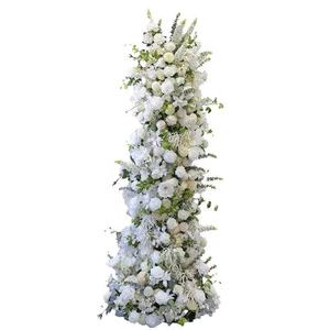 ซุ้มดอกไม้ประดิษฐ์สีขาวเขียวสำหรับตกแต่งพิธีแต่งงาน - Product Image 6