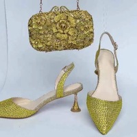 Élégantes chaussures de mariée violettes pour femmes, chaussures de soirée, sacs de soirée, sandales à talons hauts, ensemble sac à main, polyester, cuir véritable
