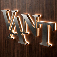 Enseigne LED moderne personnalisée en métal, enseigne lumineuse électronique pour entreprise, café, logo d'entreprise, décoration murale
