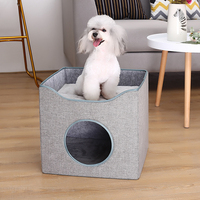 Cubide pour chat, nouveau Design moderne de luxe, lit en Cube de chat, coussin doux, boîte de rangement détachable, en carton pliable, maison d'extérieur