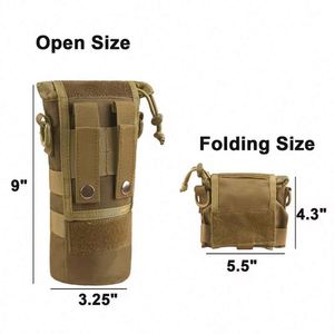Free Sample Tactical <b>Foldable</b> <b>Water</b> <b>Bottle</b> Pouch Kettle Storage Bag Men Accessory Pack - Product Image 2