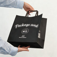 Sacs en papier kraft personnalisés en gros pour la livraison de restaurants, les cafés et les plats à emporter, avec poignées