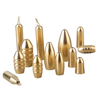 En gros, Plombs de pêche en cuivre filetés, de forme cylindrique, pour lancer longue distance, petits accessoires de pêche