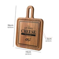 Meilleures ventes : Plateau de service carré en bois d'acacia avec poignée et rainure pour les jus, idéal pour les tables de restaurant