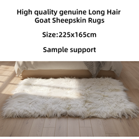 Échantillon de fourrures de chèvre en gros de l'usine, tapis en peau de chèvre naturelle
