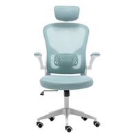 Chaise de bureau ergonomique pivotante moderne de haute qualité en tissu, dossier haut, appui-tête réglable, hauteur réglable pour sièges de direction