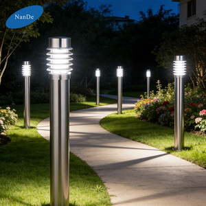 Lámpara Solar Moderna Minimalista para Jardín, LED, Exterior, Acero Inoxidable, Resistente al Agua, Diseño Geométrico AL-7505 - Product Image 2