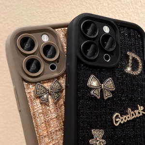 ฟรีตัวอย่างผ้ารูปโบว์หมีการตกแต่งที่โชคดีเคสโทรศัพท์มือถือน่ารักแบบเกาหลีสำหรับ iPhone 16 15 14 13 12 11 PRO MAX - Product Image 5