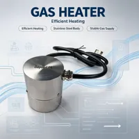 Chauffe-gaz à haut débit Bayou-Lok 316L pour CO2, N2O, Argon. Ce chauffe-gaz à CO2 possède des trous de fixation au bas.
