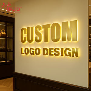 Letrero LED Acrílico 3D Personalizado con Logotipo, Letras Metálicas Doradas, Letreros para Negocios y Tiendas, Letras de Canal Retroiluminadas para Exteriores - Product Image 2
