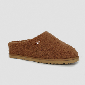 <span class=keywords><strong>Mules</strong></span> en laine d'hiver pour femmes confortables personnalisées mocassins pelucheux du dimanche en peluche pantoufles en fausse fourrure - Product Image 6