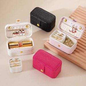 Boîte à bijoux de voyage miniature en gros, petite boîte de rangement portable pour boucles d'oreilles, bagues, colliers et bracelets - Product Image 6