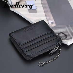 กระเป๋าสตางค์สั้นผู้ชายแบรนด์ Baellerry สีดำ มีซิปใส่เหรียญ พร้อมสายคล้องกันขโมย สไตล์วินเทจ ใช้ได้ทุกวัน - Product Image 3