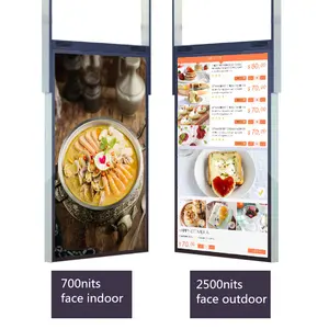 Модный дизайн 43 55 дюймов экран заводское окно магазина Android wifi сетевой рекламный ЖК-дисплей монитор высокой яркости
