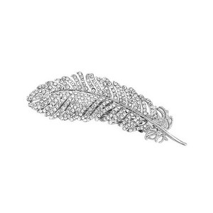 Nouvelle Arrivée Tendance : <span class=keywords><strong>Pince</strong></span> à Cheveux en Alliage Incrustée de Diamants et de Strass, Style Japonais et Coréen, <span class=keywords><strong>pour</strong></span> Franges Féminines, Motif <span class=keywords><strong>Feuille</strong></span> Bec de Canard… - Product Image 1