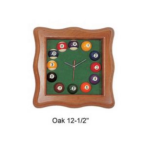 Triangle/Diamond Shape Wooden Billiard Ball Pattern <strong>Clock</strong> - Product Image 4