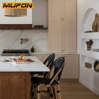 Meubles de cuisine australiens : îlot, armoires en chêne blanc massif, style Shaker, ensembles complets, designs Cucina Completa