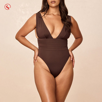 Nieuwe aanwinst OEM Custom Dames Bikini Diep V-hals Bandage Hoge Taille Eco-vriendelijke Luipaardprint Anti-UV Snel Droogende Zwempak