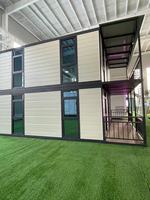 Maison préfabriquée pliable à double couche, extensible, hôpital mobile, mini-maison, villa, appartement, hôtel, en acier et en bois