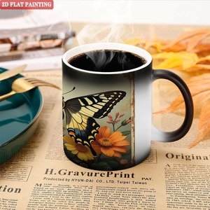 Custom Pet Photo Sublimation Mug Frosted Black 11oz <b>Ceramic</b> Heat Color Changing Magic <b>Cup</b> - Product Image 5