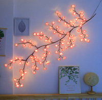 Guirlandes lumineuses LED pliables avec formes de papillon, de fleur et de feuille - Lumières d'ambiance romantiques pour la décoration murale intérieure