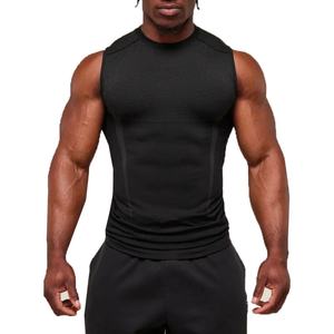Débardeur de sport personnalisé pour homme, style tricoté en polyester, séchage rapide, haute élasticité, respirant, idéal pour le fitness - Product Image 2