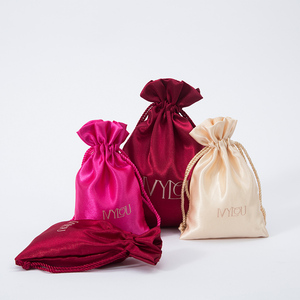 <b>Personalized</b> Drawstring Wig <b>Bag</b> Custom Logo Packaging Silk Hair Extension <b>Bag</b> Satin Wig <b>Bag</b> for Hair Bundles - Product Image 2