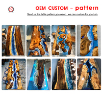 TT Offre Spéciale européenne OEM & ODM personnalisé luxe en bois résine époxy océan mer acrylique villa maison hôtel bureau bureau table de direction